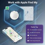 2 Pack GPS Tracker for Vehicles No Subscription Car Tracker Works with Apple Find My(iOS Only)Global Tracking Hidden Tracking Devices for Cars Bluetooth Finder with Loud Alarm for Car Bike Dog Luggage - Image 2