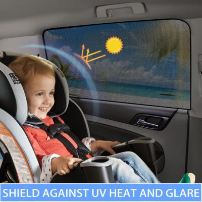 ZATOOTO Car Side Window Sun Shade 4 Pack, Window Shades for Baby Magnetic Mesh Sun Shade Protection from Heat and UV for Sleeping, Camping, Breastfeeding - Image 5