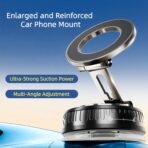 2026 Upgraded Magnetic Car Phone Mount for MagSafe: 360° Rotatable Adjustable Holder with 180+LBS Strong Suction Cup & 3800gf Magnet, Compatible with iPhone 17/16/15 Series & Android Devices - Image 3