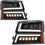 Z-OFFROAD LED Headlights Assembly DOT Approved with DRL Turn Signal Hi/Low Sealed Beam Side Marker Compatible with 2003-2006 Chevy Silverado Avalanche