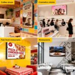 32" Wall Mount Digital Signage, 1000nits Slim Fit Frameless Digital Signage Display, LCD Monitor Advertising Screen, Android OS with HDMI in, Publishing Content with U-Disk/APP/CMS - Image 3