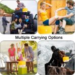 Travel Bag for Women Men Lightweight Large Organizer Travel Bag Storage Medicine Bag Portable Toiletry Essentials Waterproof Carry Case with Handle for Car Home Office School Outdoor Camping, Yellow - Image 5