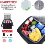 Farasla Waterproof Trunk Organizer with Insulated Leakproof Cooler Bag, Foldable Cover, Adjustable Securing Straps (Black) - Image 3