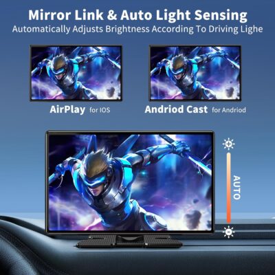 Wireless Carplay 11.3" A pple Carplay Screen for Car with 4K Dash Cam 1080P Backup Camera, Car Stereo for Carplay & Android Auto GPS Navigation/Bluetooth/Mirror Link/Voice Control/AUX/FM/Siri - Image 7