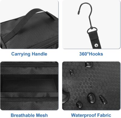 Olosar Suitcase Organizer, Travel Luggage Organizer Portable Hanging Travel Shelves Collapsible Hanging Packing Cubes for Carry on Suitcase - Image 3