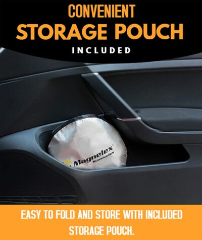 Magnelex Windshield Sun Shade - Reflective Fabric Blocks Sun and Keeps Your Vehicle Cool, Foldable Sun Shield for Car Sunshade - Image 5