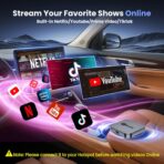 2-in-1 Wireless CarPlay Adapter & Android Auto Adapter with Netflix/YouTube/Tiktok, Mini Car Play Wireless Adapter for iPhone, Plug & Play Magic AI Box Fit for Cars with Wired CarPlay/Android Auto - Image 3