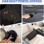 Car Front Seat Cover: Waterproof & sweatproof, fits all cars/SUVs/trucks. Ideal for gym, sports & beach. 3-layer non-slip, easy machine wash. Shields seats from stains & wetness. (Black, 1Pcs) - Image 6