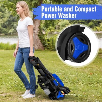 Pressure Washer, Power Washer with 4 Quick Connect Nozzles 1 Foam Cannon, High Pressure Cleaning Machine for Cars/Fences/Driveways/Patios/Farms/Home Cleaning - Image 7