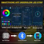 OPP ULITE Car Underglow Light Strip Dream Chasing Color, Upgraded Silicone Material, 212 Modes, 360pcs Led, APP Control Underbody Lights, 90x120x90, 6PC Pack - Image 6