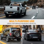 XRIDONSEN 35 inch Traffic Advisor Light Bar 144 LED Amber White Emergency Warning Flashing Safety Interior Windshield strobe lights w/Directional Arrow for Construction Vehicles Snow plow Trucks - Image 6