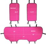 FH Group Car Seat Cover Cushion - Cars Trucks SUV, Neosupreme Car Seat Cushions, Waterproof Car Seat Cover Cushion, Universal Fit Car Seat Protector Rear Set Pink - Image 7