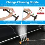 2-in-1 Undercarriage Pressure Washer Water Broom with Replaceable Nozzle, 16 Inch Car Pressure Washer with Foam Washer/Mitten, Surface Cleaner 1200-4000 PSI (with Bottle& Replaceable Nozzle) - Image 3