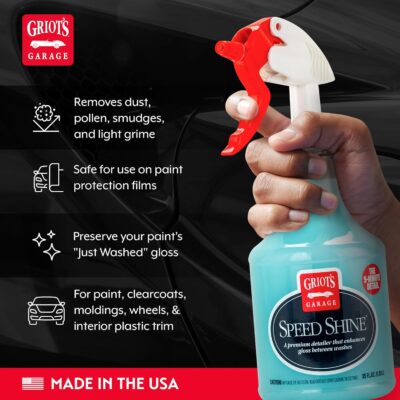 Griot's Garage Speed Shine for Car Detailing, Quick Detailer for All Exterior Surfaces, Trim and Wheels, Provides a Glossy Finish, 11146, 35 oz - Image 3