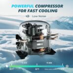 EUHOMY 12 Volt Refrigerator, 19QT(18L) Compressor Electric Cooler APP Control, Car Fridge -4℉~68℉, Portable Refrigerator 12/24V DC 100-240V AC, Portable Freezer for Camping, Travel, Boat - Image 6