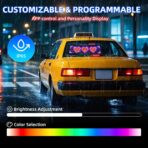 Eachbid Programmable Scrolling LED Sign, 23.4"x4.7", USB Flexible Digital Sign, APP Control, Custom DIY Editor Text, Patterns, Animations, for Car, Store, School, Hotel - Image 2