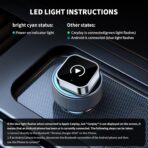 Wireless CarPlay and Android Auto Adapter, Ultra-Compact Aluminum Design with Dual-Band Technology, USB-C/USB-A Compatible for Wired CarPlay Vehicles - Image 7