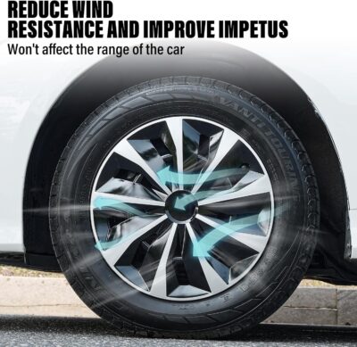 15 inch Hubcaps Set of 4 for Iron Rim, Wheel Cover Car Hub Caps Wheel Rim Cover ABS Plastic Replacement Hubcap Accessories for Car - Image 3