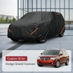 Heavy Duty Car Cover for Dodge Grand Caravan - Reinforced PU Coating,Waterproof 420D Oxford Fabric,All-Weather Protection Outdoor Car Cover, Breathable Design - Image 6