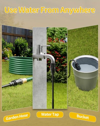 Cordless Pressure Washer Battery Powered; 1100PSI 2.4 GPM Portable Cordless Power Washer with 6-in-1 Nozzle, Foam Cannon, 21V Battery; Handheld Pressure Washer (Resilient Yellow) - Image 5