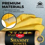 Premium 2pk Mini +1 Free Shammy Cloth for Car Drying - 17”x13” - Super Absorbent Chamois Towel for Car - Scratch-Free, Reusable & Soft Cleaning Towel - Image 4
