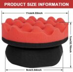 2 Pack Large Tire Shine Applicator Pad, Tire Hex Grip Applicator, Tire Shine Car Detailing Foam Sponge Tool, Reusable Car Cleaning Supplies After Car Wash Tire Cleaner for Applying Tire Shine - Image 2