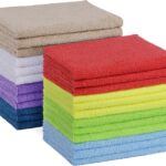 HOMEXCEL Microfiber Cleaning Cloth, 24 Pack Absorbent Cleaning Rags with 8 Color Assorted,Lint-Free Cleaning Towels for Car Kitchen House, 12"X11" (Multi-Color)