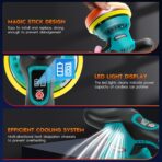 Cordless Car Buffer Polisher Kit with 2x21V Batteries, 6 Inch Car Polisher with 8 Variable Speed Max 6000RPM & 21 PCS Attachments, Buffer Polisher for Car Detailing, Sanding, Scratch Removing - Image 4