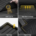Floor Mats Fit for Honda Civic 2022-2025 2026 Sedan Hatchback Si (Include Sport,Not for Hybrid), with&w/o USB Port | for Acura Integra 2023-2026, All Weather Car Floor Liners, Black - Image 6
