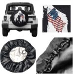 Siski American Flag Camping Spare Tire Cover Wheel Protectors Weatherproof Universal for Trailer Rv SUV Truck Camper Travel(14" fits for tire Diameter 60-69cm/23.6-27in) - Image 5