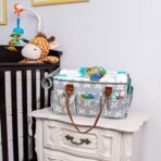 Moteph Extra Large Diaper Caddy, Craft, Toy Organizer with Zip-Top Cover with Waterproof Wet/Dry Bag - Perfect for Baby Shower - Image 6