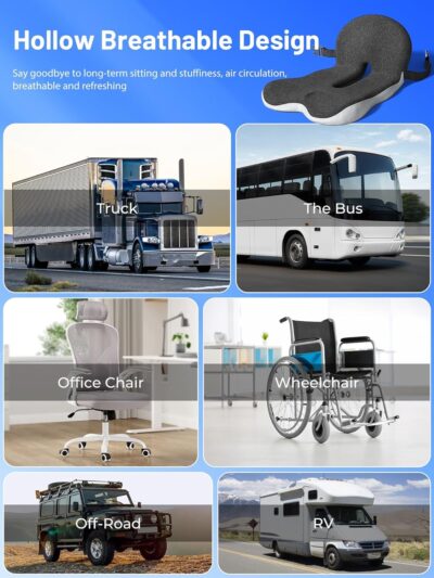 Car Seat Cushion - Memory Foam L-Shaped with Lumbar Support & Anti-Slip Design for Long Driving Comfort - Image 8