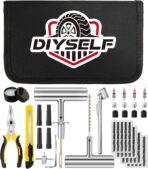DIYSELF Tire Patch Kit, 45 Pack Flat Tire Repair Kit with Plugs, Tire Plug Kit for Car, Motorcycle, Truck, Trailer, RV, SUV