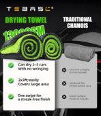 2-Pack Car Drying Towels 24x36 Inch 1300GSM, Twisted Loop Microfiber Cloth for Auto Detailing - Super Absorbent, Lint-Free & Streak-Free for SUV, Truck & Window (Gray-Green) - Image 6