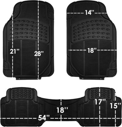 FH Group Light & Breezy Cloth Full Set Car Seat Covers (Purple/Black) Combo Set: Steering Wheel Cover, Seat Belt Pads and Black Vinyl Floor Mats – Universal Fit for Cars Trucks & SUVs - Image 10