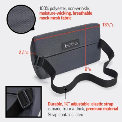 OPTP The Original McKenzie Slimline Lumbar Support – USA-Made Lower Back Support for Office Chair, Car Back Support, and Travel Lumbar Pillow. The Preferred Lumbar Cushion by Physical Therapists. - Image 3