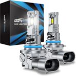 Marsauto 9006 HB4 Light Bulbs, 36000LM 800% Super Brighter, 1:1 Halogen Size, 60000Hrs Lifespan, 6500K White, Plug and Play Fog Light Bulbs, Canbus Ready, Pack of 2