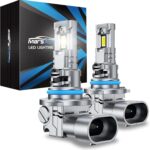 Marsauto 9006 HB4 Light Bulbs, 36000LM 800% Super Brighter, 1:1 Halogen Size, 60000Hrs Lifespan, 6500K White, Plug and Play Fog Light Bulbs, Canbus Ready, Pack of 2
