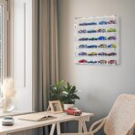 Acrylic Display Case for Hot Wheels & Car Tuned Diecast – Wall Mount & Desktop Display Case for 1/64 Scale Cars, Matchbox Garage, No Assembly Required, Magnetic Door Dustproof Showcase - Image 4