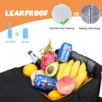 HEYTRIP Large Trunk Organizer With Built-in Leakproof Cooler Bag, 2 Tie-Down Straps, 4 Removable Dividers, Foldable Cover, Built with 2mm PE Board - Image 7