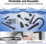 Car Vacuum Portable Cordless, Small Handheld Vacuum Cleaner with 24000PA High Power Suction, Mini Vacuum Cordless Rechargeable with One-Touch Empty, 10-in-1 Hand Vac for Car Home Office Dust - Image 7