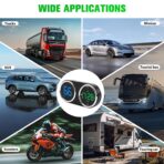 GPS Digital Speedometer for Car MPH, Universal HUD Speed Meter with LED Large Font, Plug Play for Car Truck Motor SUV Golf Cart All Vehicles (Colorful MPH KM/H Speedometer) - Image 4