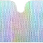 BDK Iridescent Mermaid, Hologram Foil, Chameleon Front Windshield Sun Shade, Double Bubble Accordion Folding Auto Sunshade for Car Truck SUV 58 x 27 Inch