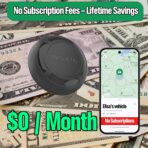 Magnetic Hidden GPS Tracker for Vehicles – 365 Days Battery Life, No Subscription, Car Tracker Device Hidden (Android Tracker) - Image 3