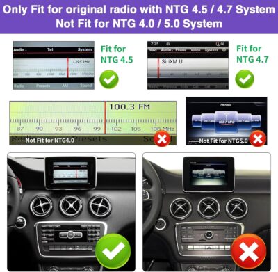NINETOM 2026 Upgraded 12.3" Ultra-Narrow Touchscreen Wireless CarPlay Android Auto Receiver Compatible with Mercedes-Benz GLA/CLA/A/G -Class C117/X117/X156 (2013–2015), for NTG 4.5/4.7 System - Image 7