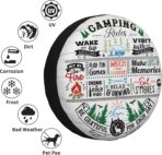 Spare Tire Cover for RV Camper Camping Rules, Weatherproof Universal Wheel Cover for RV Travel Trailer Camper Truck 15inch - Image 5