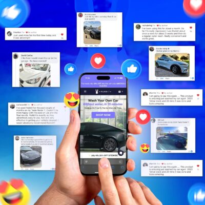 Bunny Buffer Bundle, Waterless SiO2 Ceramic Car Wash & Protect Kit with Auto Body Clean and Protect Spray, Glass Cleaner, & 4 Microfiber Towels, Spray and Wipe Car Detailing Kit, 6 Piece Set - Image 6