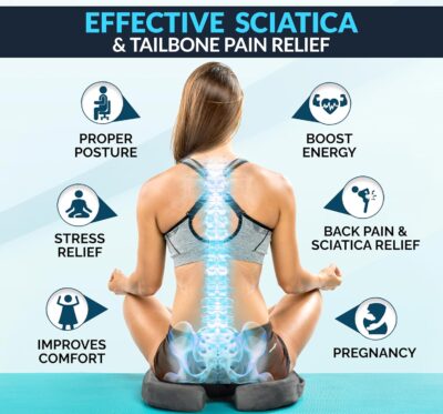 ComfiLife Premium Gel & Memory Foam Seat Cushion – Doctor Recommended Office Chair Cushion, Car Seat Cushion – Chair Cushions for Back & Sciatica Pain Relief – Seat Cushions for Office Desk (Charcoal) - Image 6