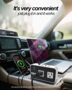 YSOLX 200W Car Power Inverter 12V to 110V for Vehicles, Car Plug Adapter Outlet with 4 USB Fast Charger, Car Charger Cigarette Lighter Adapter for Phone, Laptop on Road Trip - Image 3