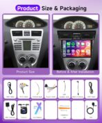 4Core 2G+64G Car Radio for Toyota Yaris VIOS 2007-2013 Android Car Stereo with Wireless Carplay Android Auto, Rimoody 9 Inch Touch Screen GPS Navigation Bluetooth FM HiFi WiFi + AHD Backup Camera - Image 7